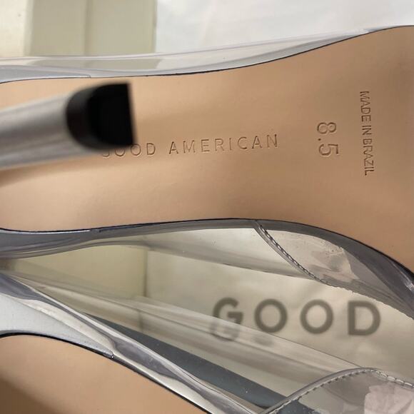 Good American Glass Cinder F*cking Rella Pump Heels NEW Size 8.5 - Picture 9 of 10